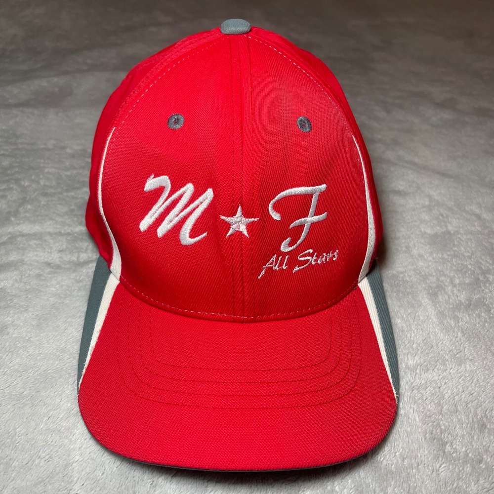 Richardson 439 M+F All Stars Baseball Hat Red Grey White SM-MD Cap Stretch Fit